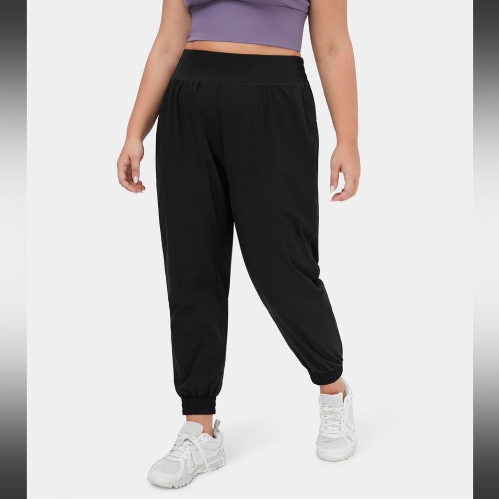 High Waisted Elastic Waistband Plus Size Hiking Joggers 2XL